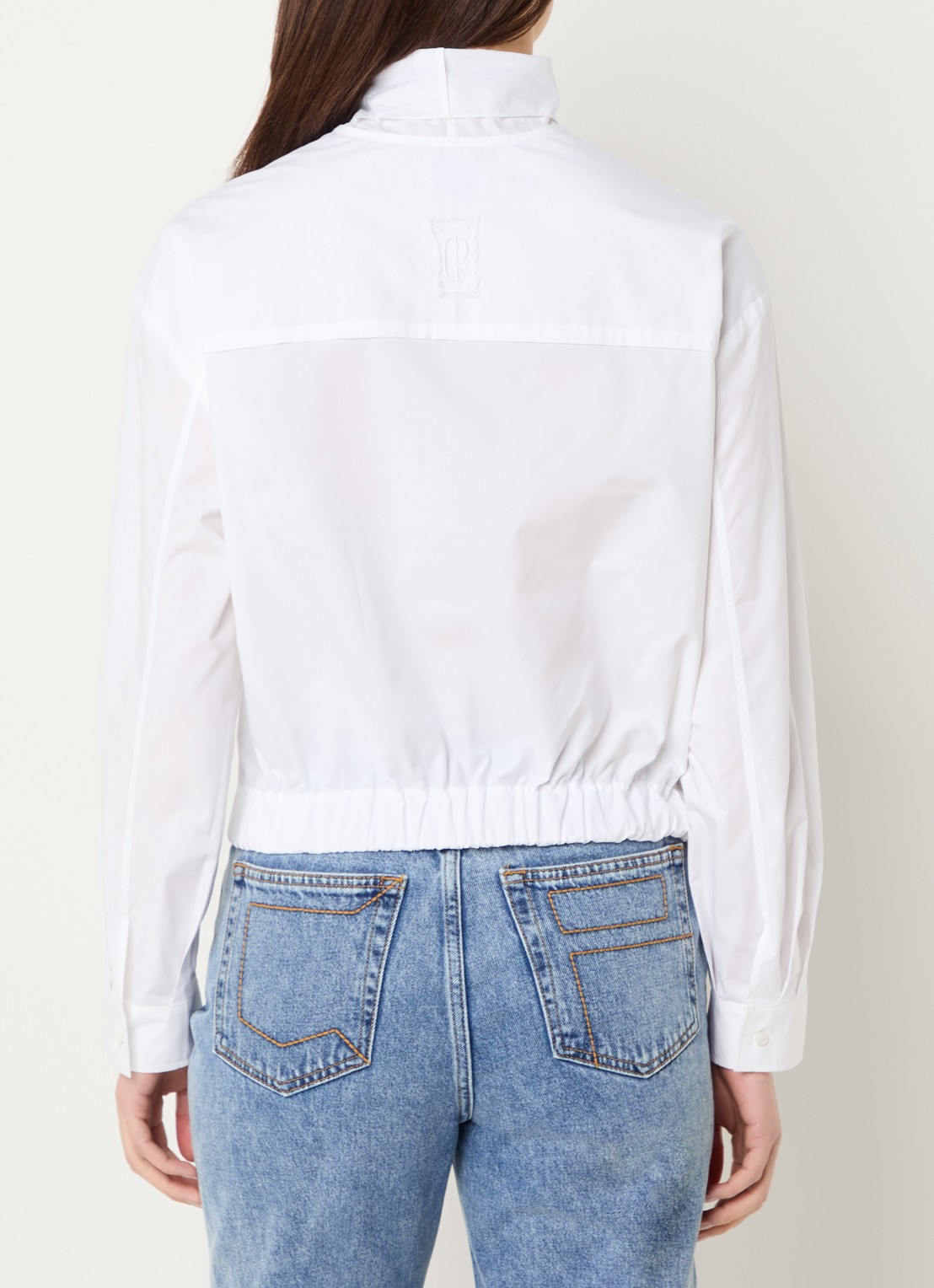 Claudie Pierlot Callybis blouse met elastische band - achterkant 4 wit