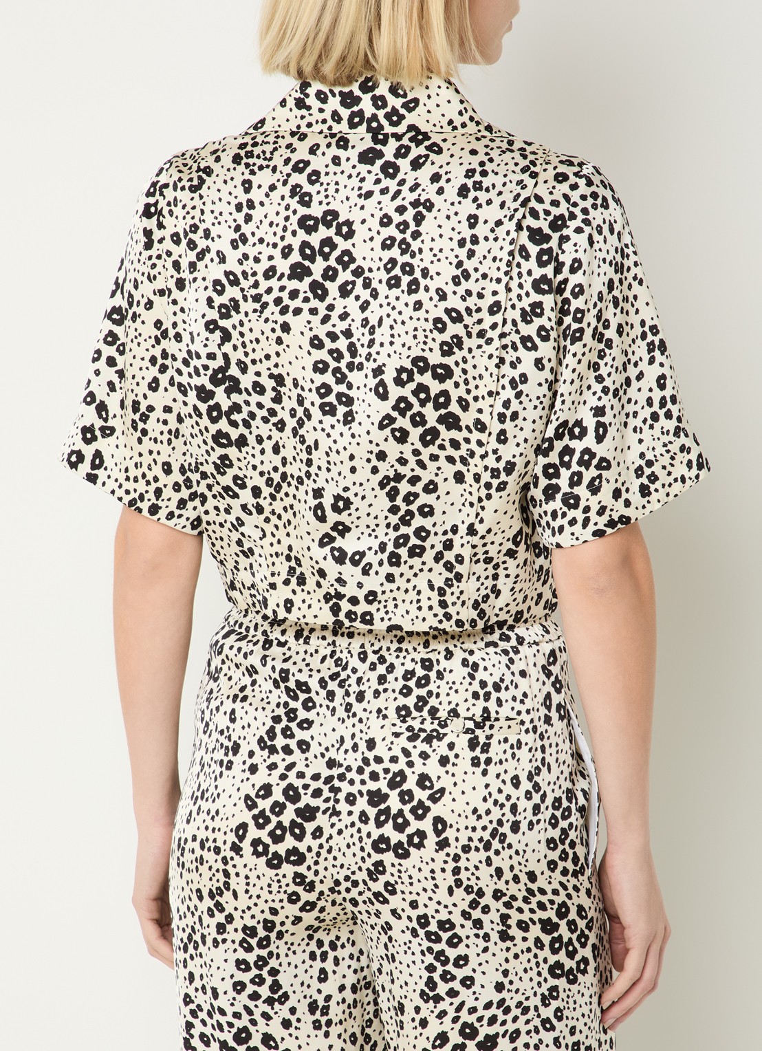 Claudie Pierlot Clair cropped tuniek met print - achterkant wit