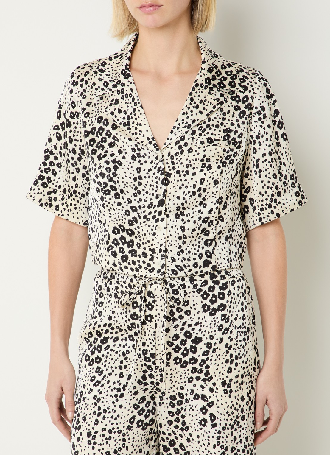 Claudie Pierlot Clair cropped tuniek met print - detail 2 wit
