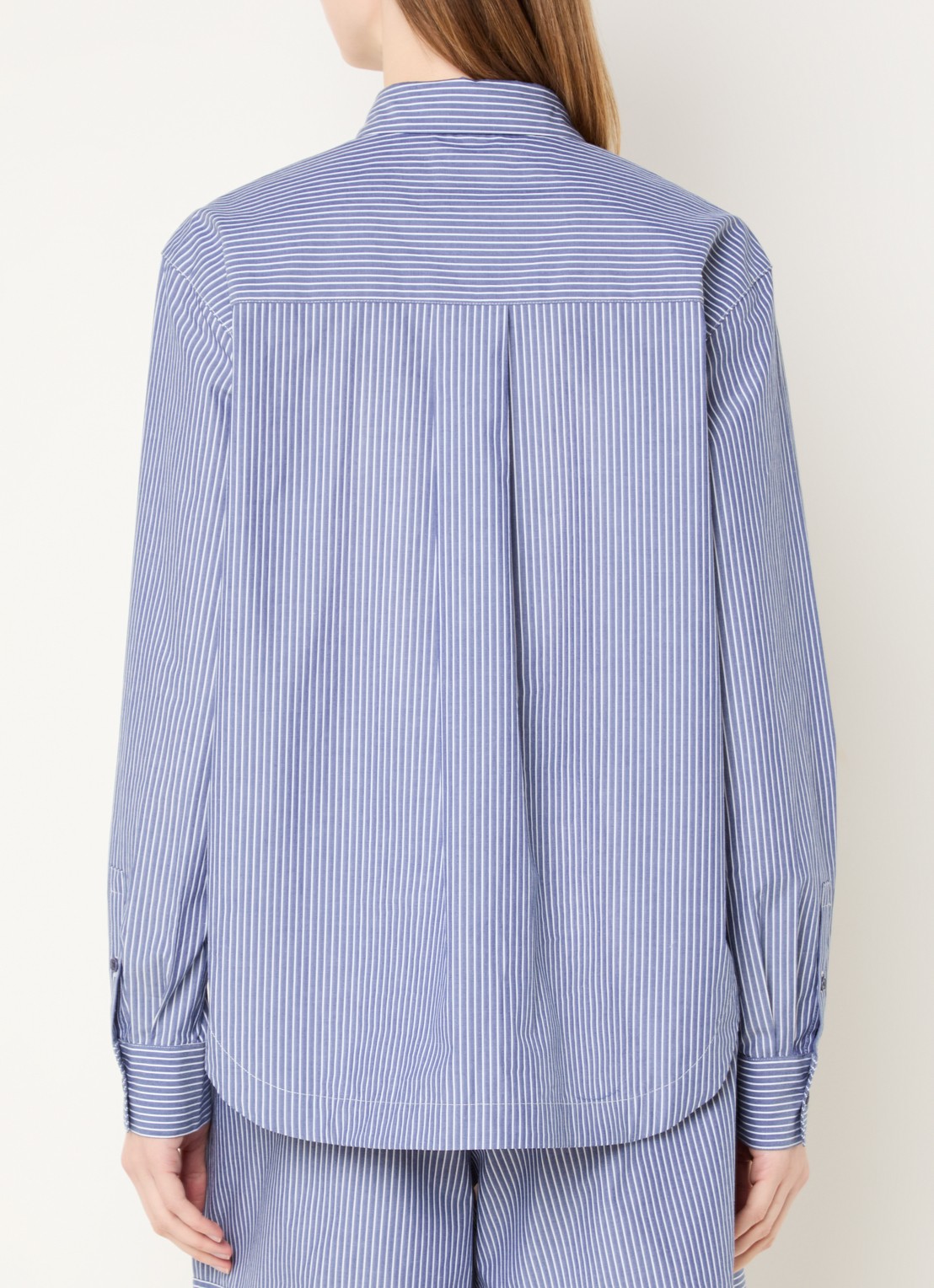 Claudie Pierlot Clarina blouse met borduring - achterkant blauw