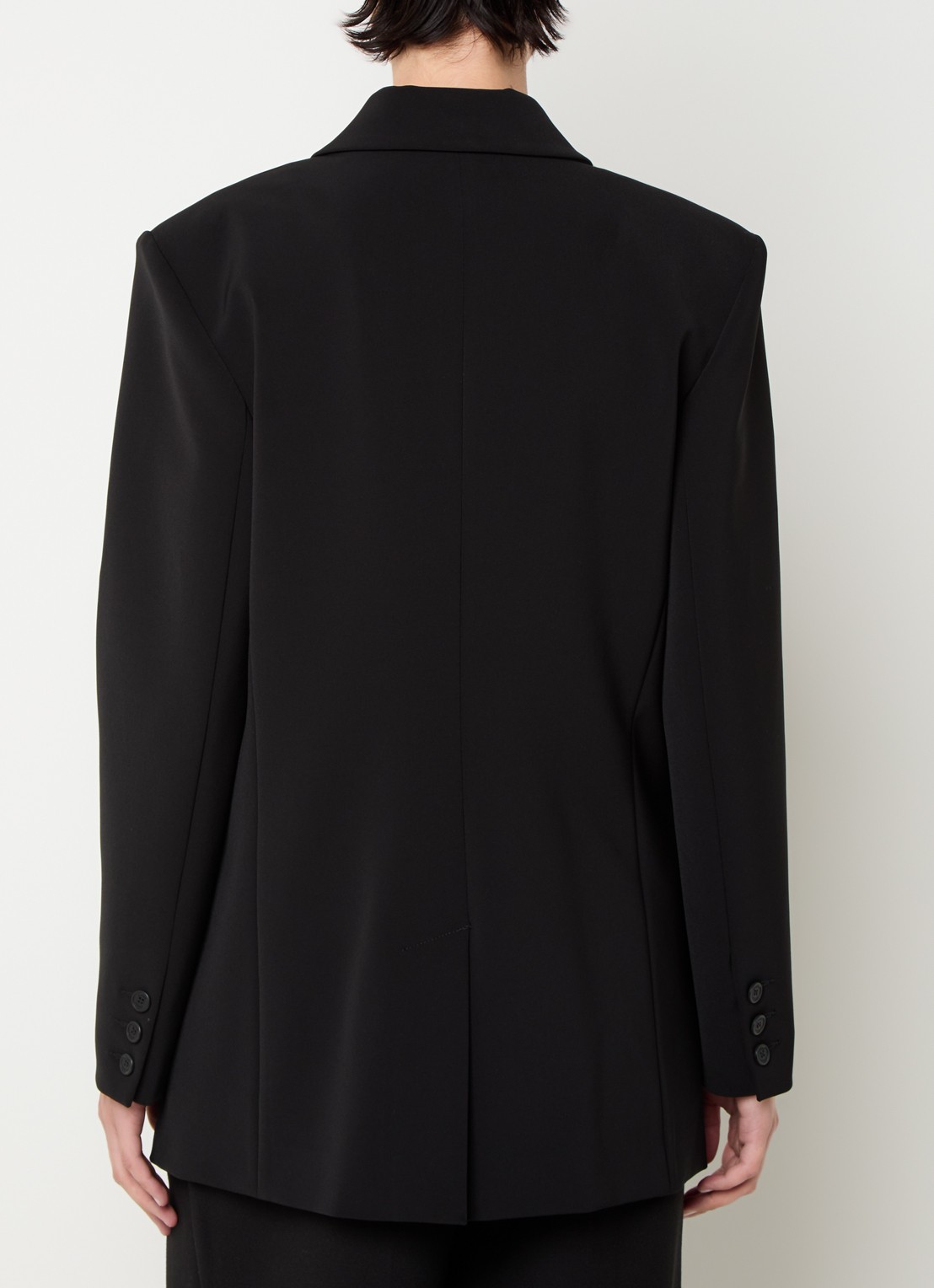 Claudie Pierlot Double-breasted blazer met schoudervulling - achterkant 3 zwart