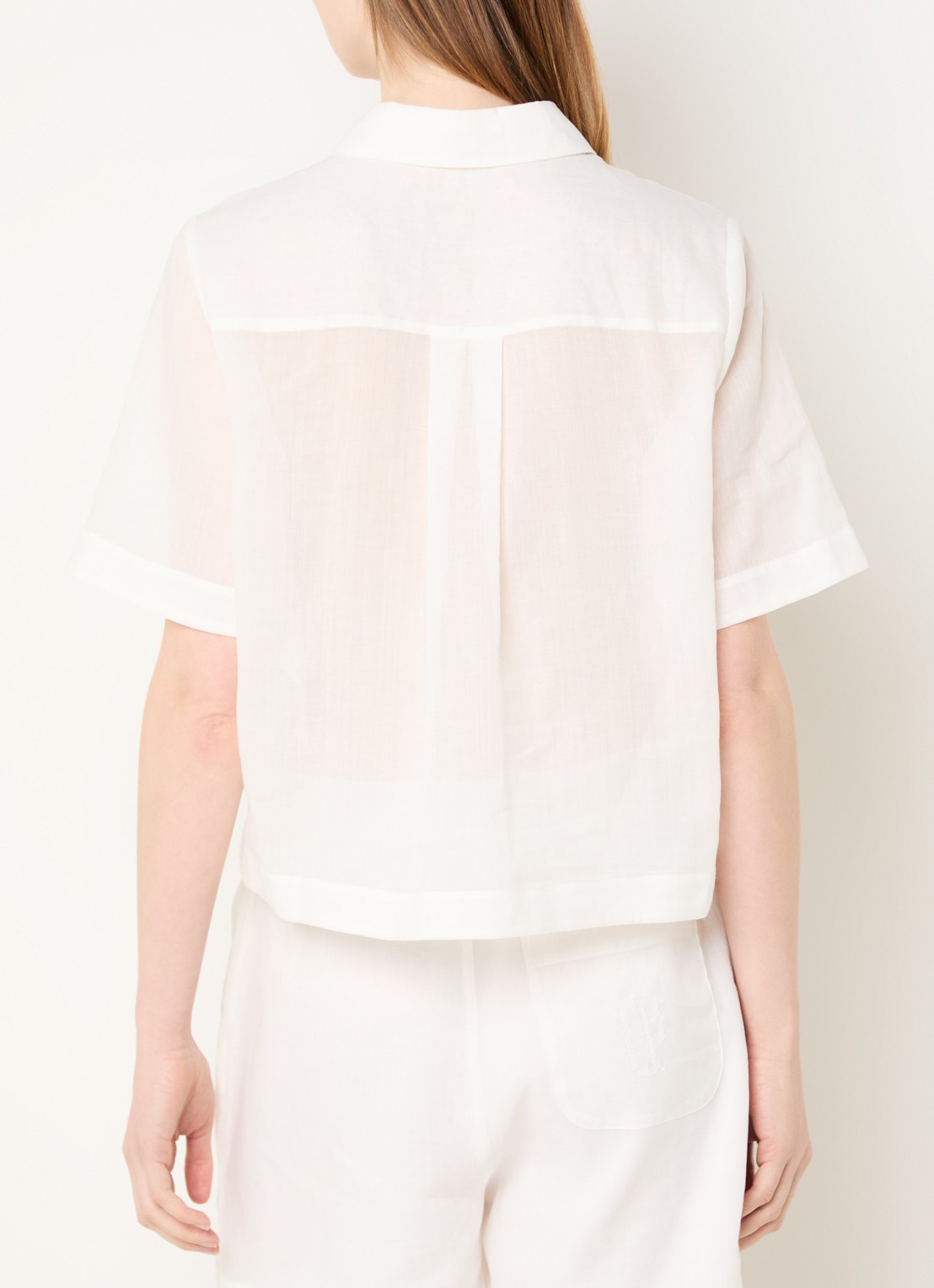 Claudie Pierlot Emma blouse met borduring - achterkant 2 gebroken wit