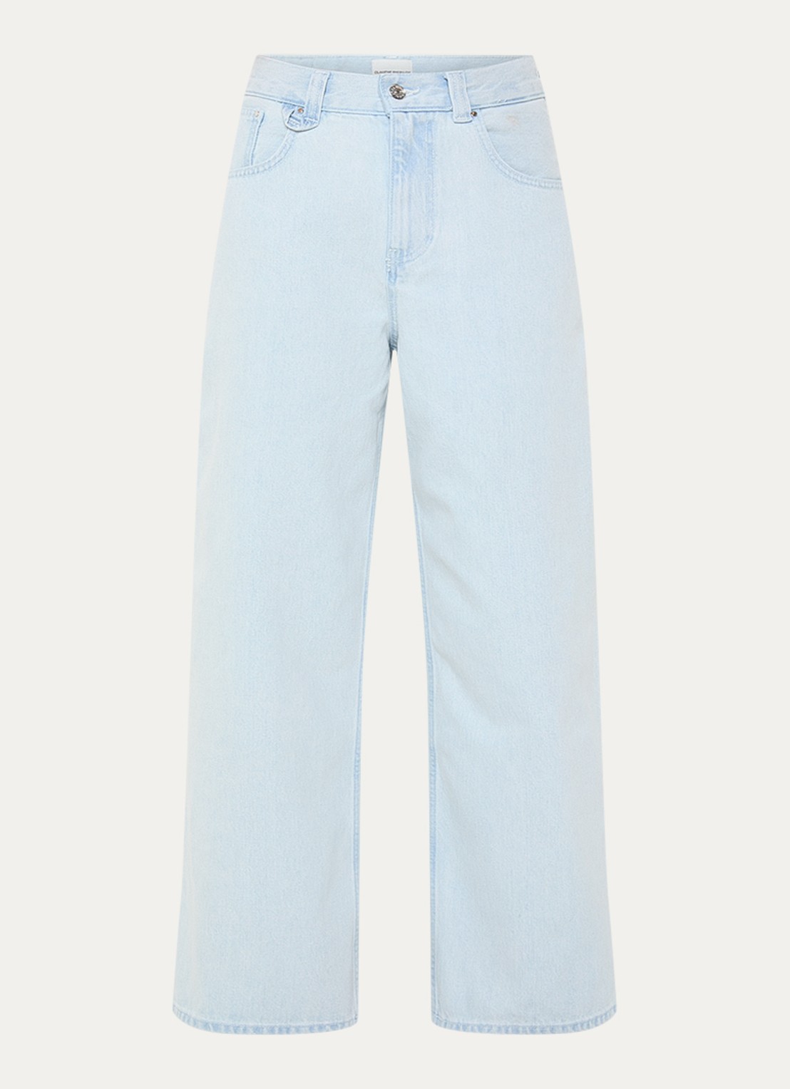 Claudie Pierlot High waist straight leg jeans met lichte wassing - voorkant indigo