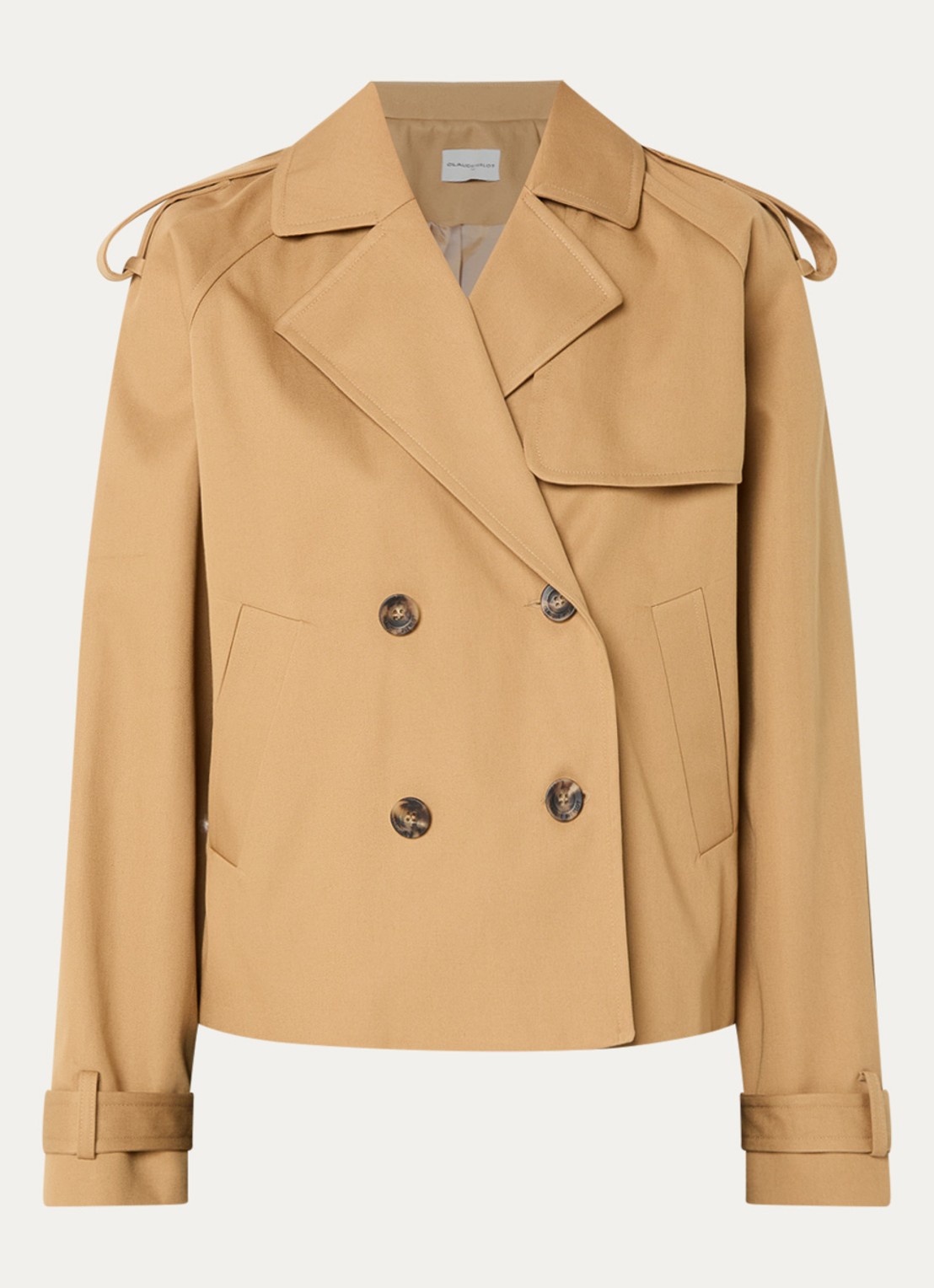 Claudie Pierlot Jack met steekzakken - voorkant 3 camel