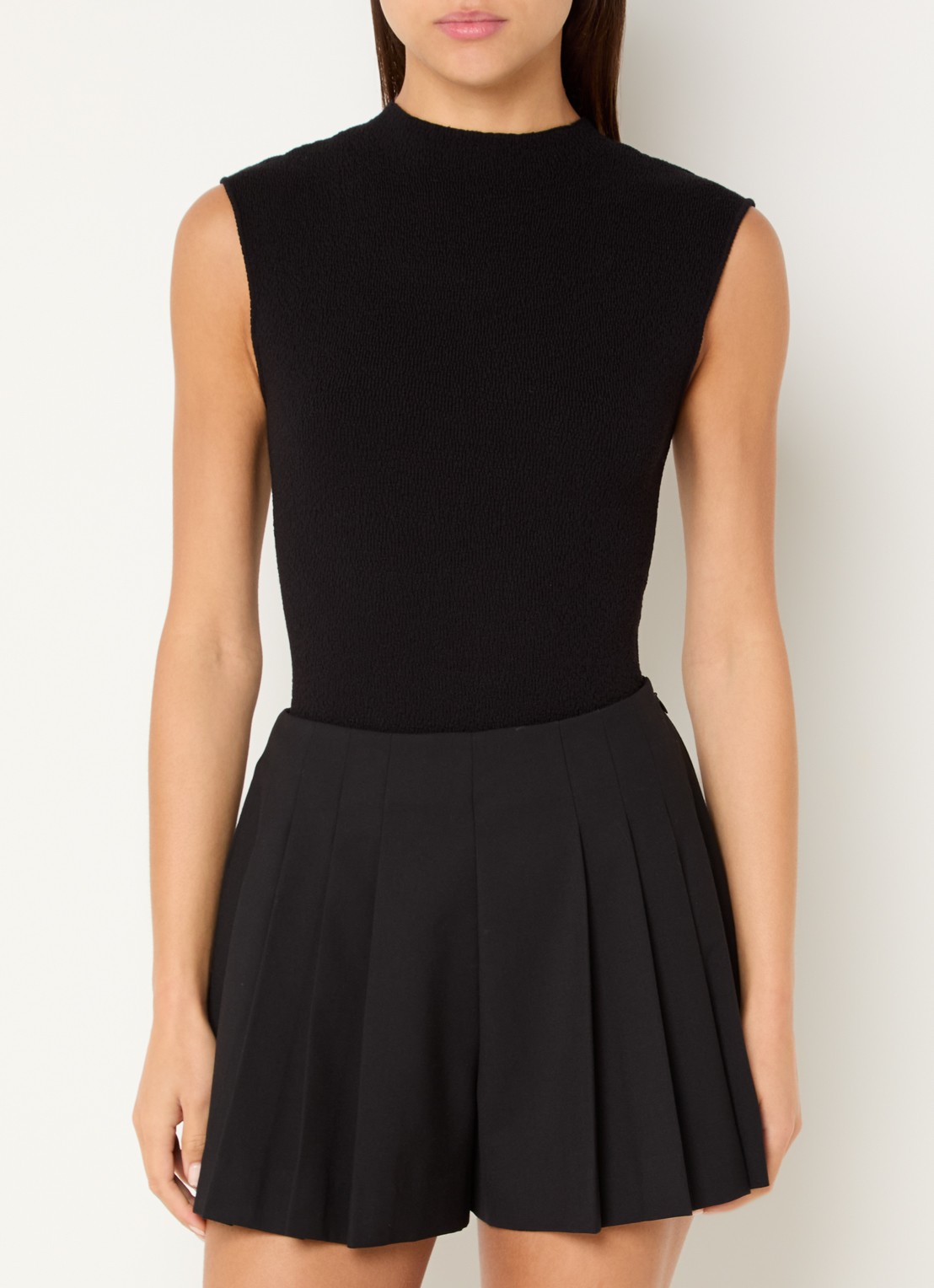 Claudie Pierlot Mamby top met structuur - detail 4 zwart