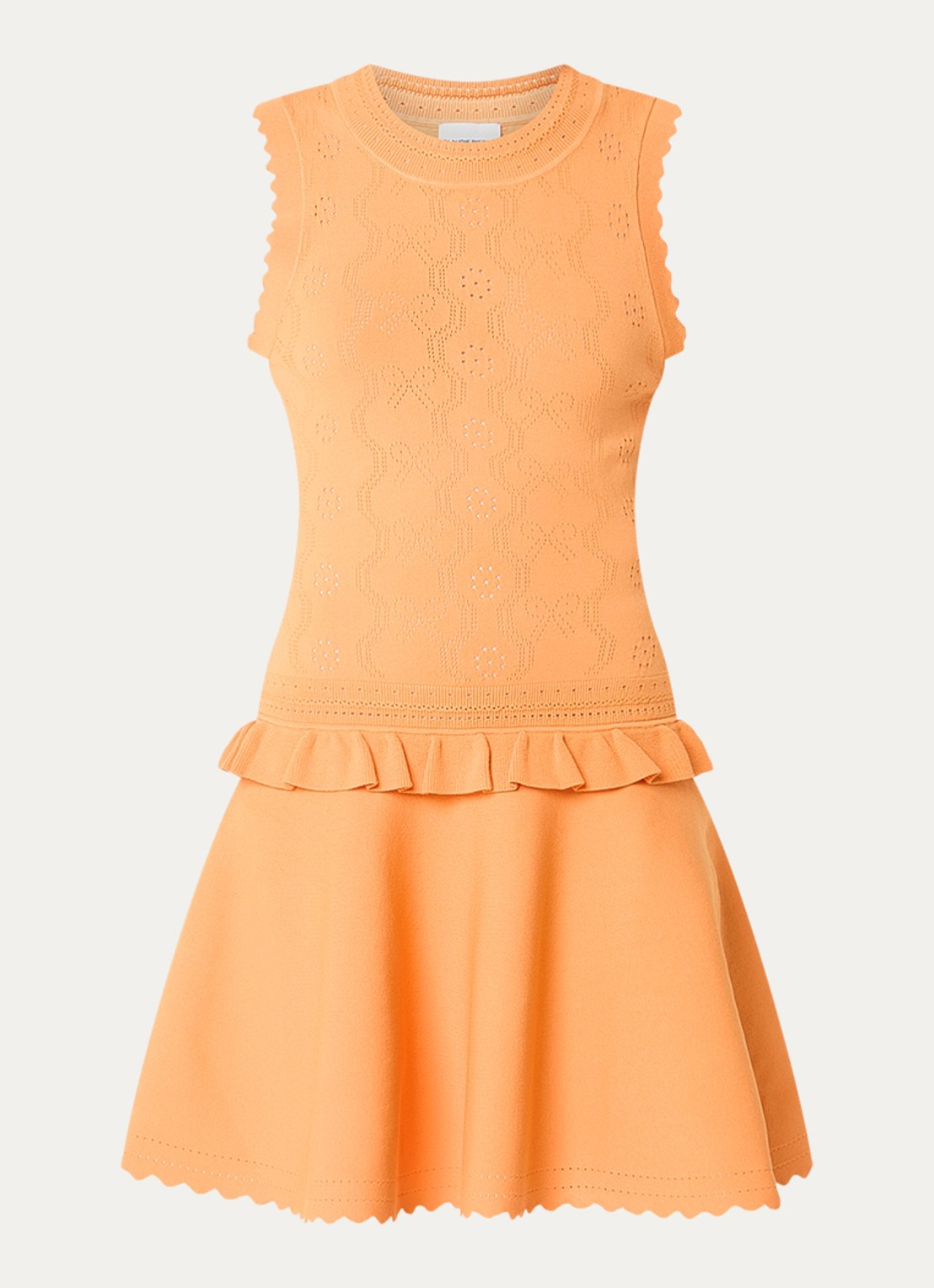 Claudie Pierlot Martin fijngebreide mini jurk - voorkant orange