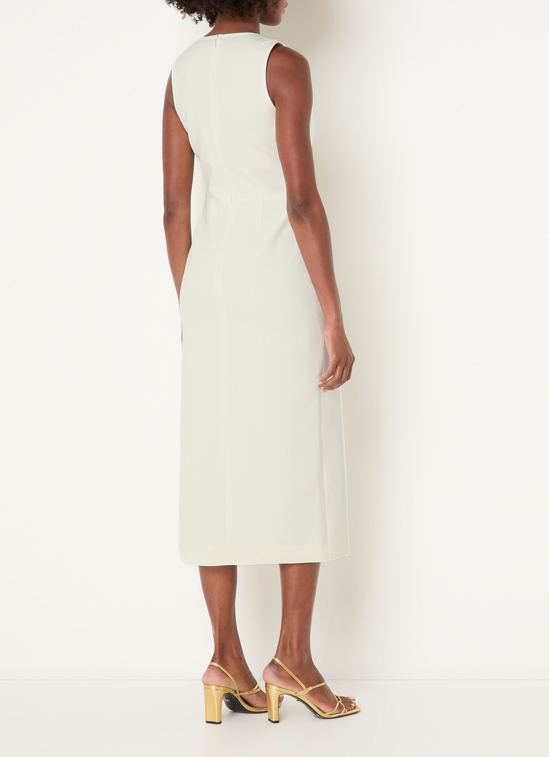Claudie Pierlot Maxi blazerjurk met split - achterkant 3 gebroken wit