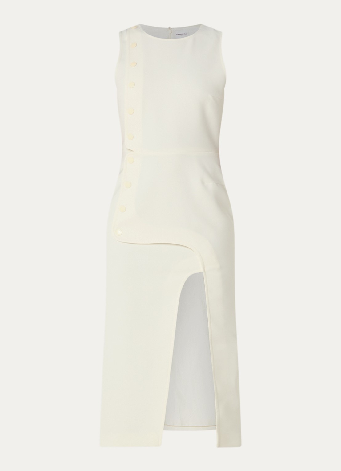 Claudie Pierlot Maxi blazerjurk met split - voorkant gebroken wit