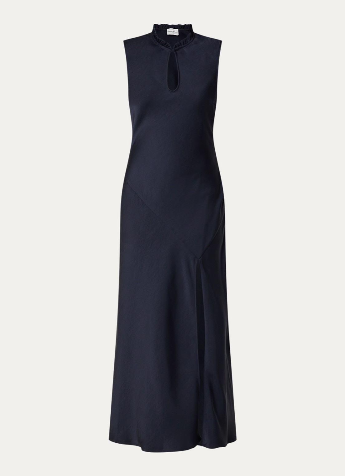 Claudie Pierlot Maxi tuniekjurk met split - voorkant donkerblauw