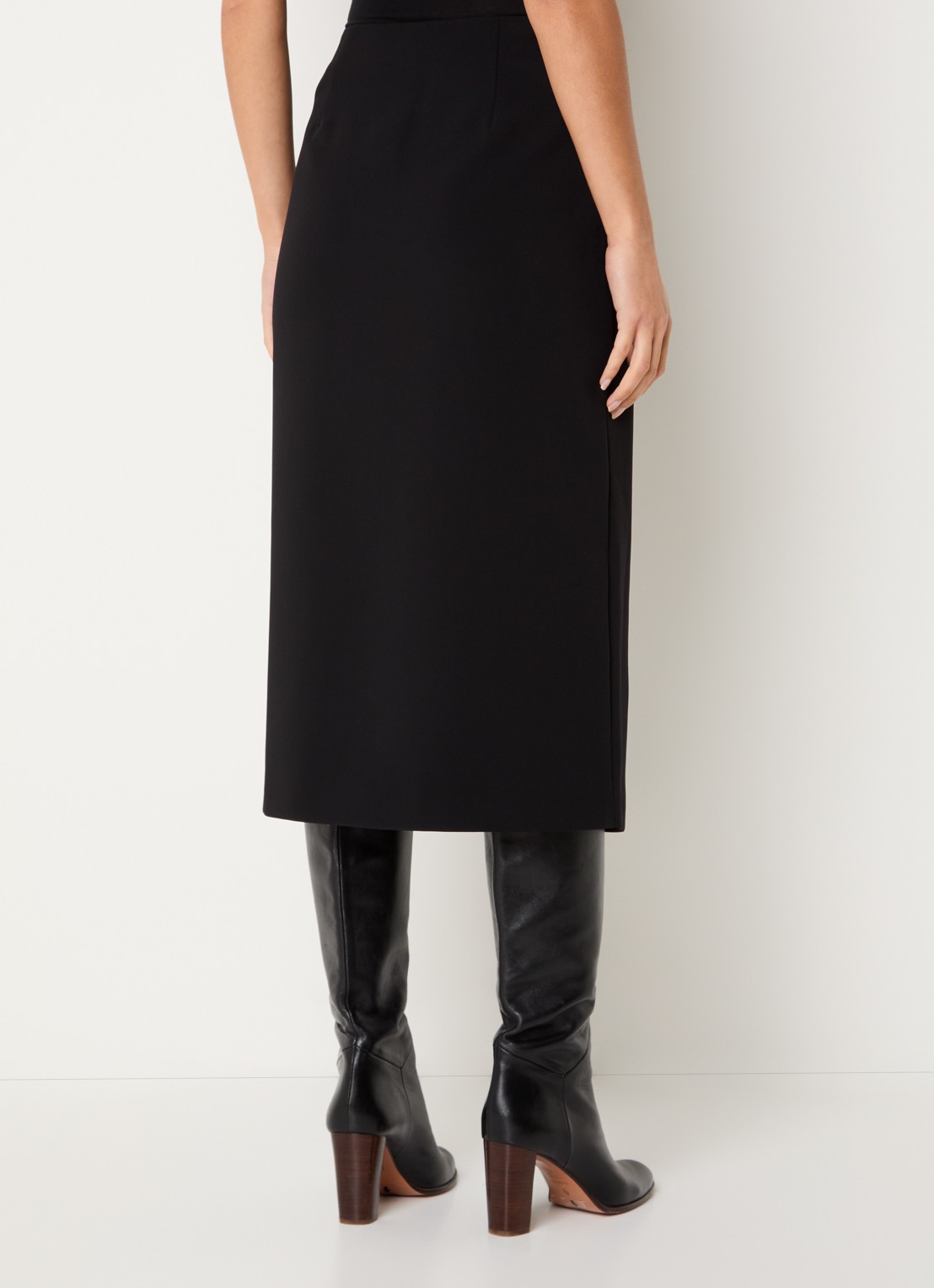 Claudie Pierlot Midi kokerrok met split - achterkant 2 zwart