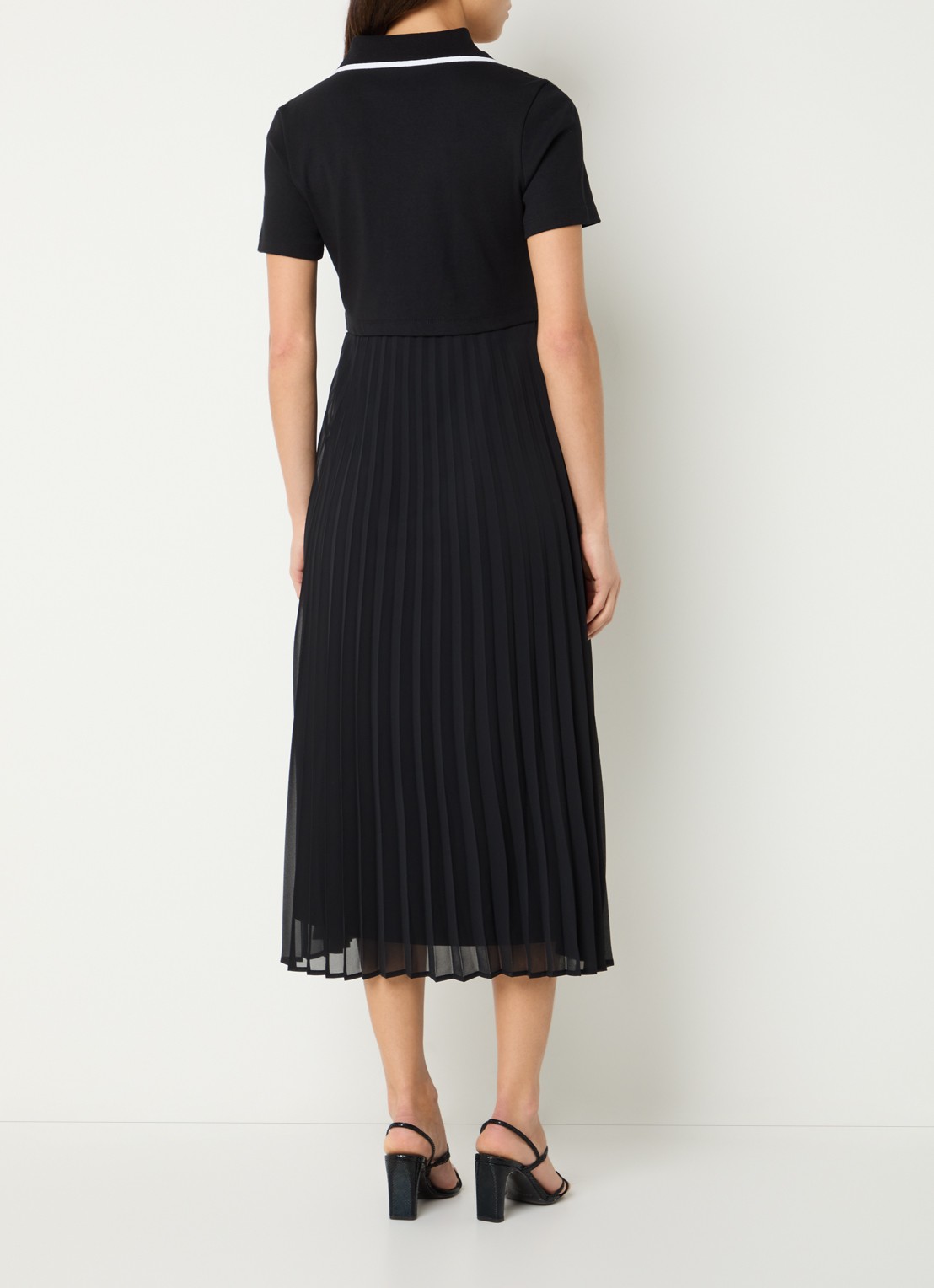 Claudie Pierlot Midi tuniekjurk met V-hals  - achterkant 2 zwart