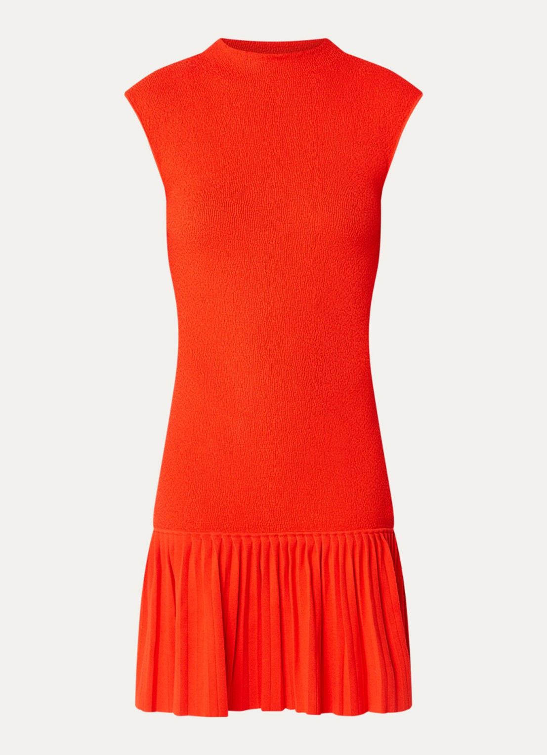Claudie Pierlot Mini jurk met volant - voorkant koraal