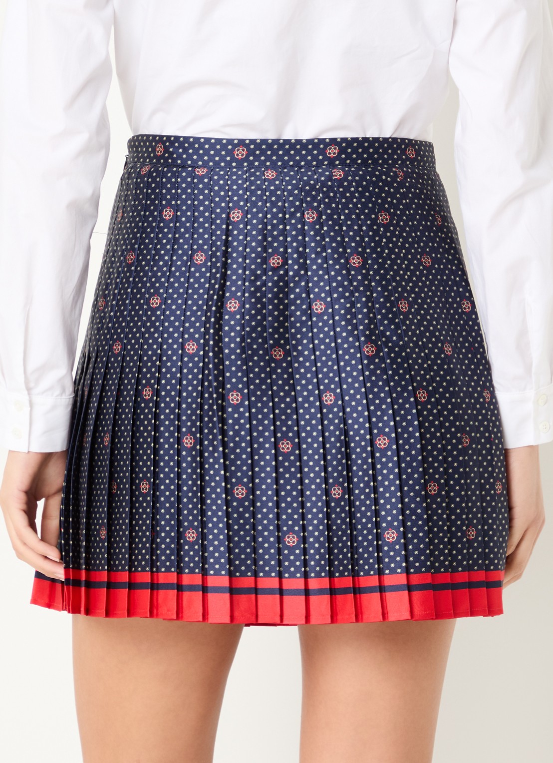 Claudie Pierlot Minirok met print - achterkant donkerblauw
