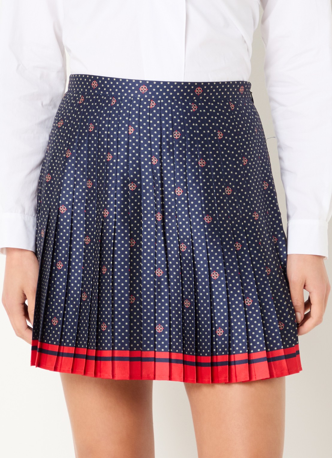 Claudie Pierlot Minirok met print - detail 4 donkerblauw