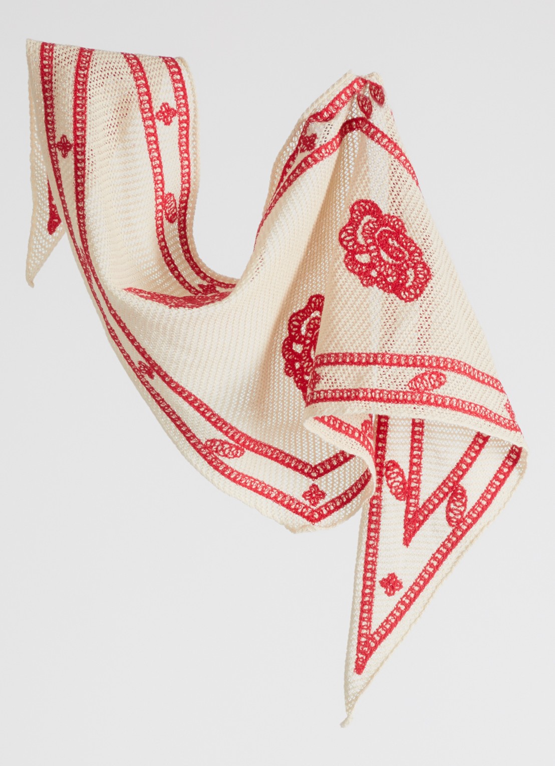 Claudie Pierlot Movio sjaal met borduring 95 x 30 cm - detail 2 beige