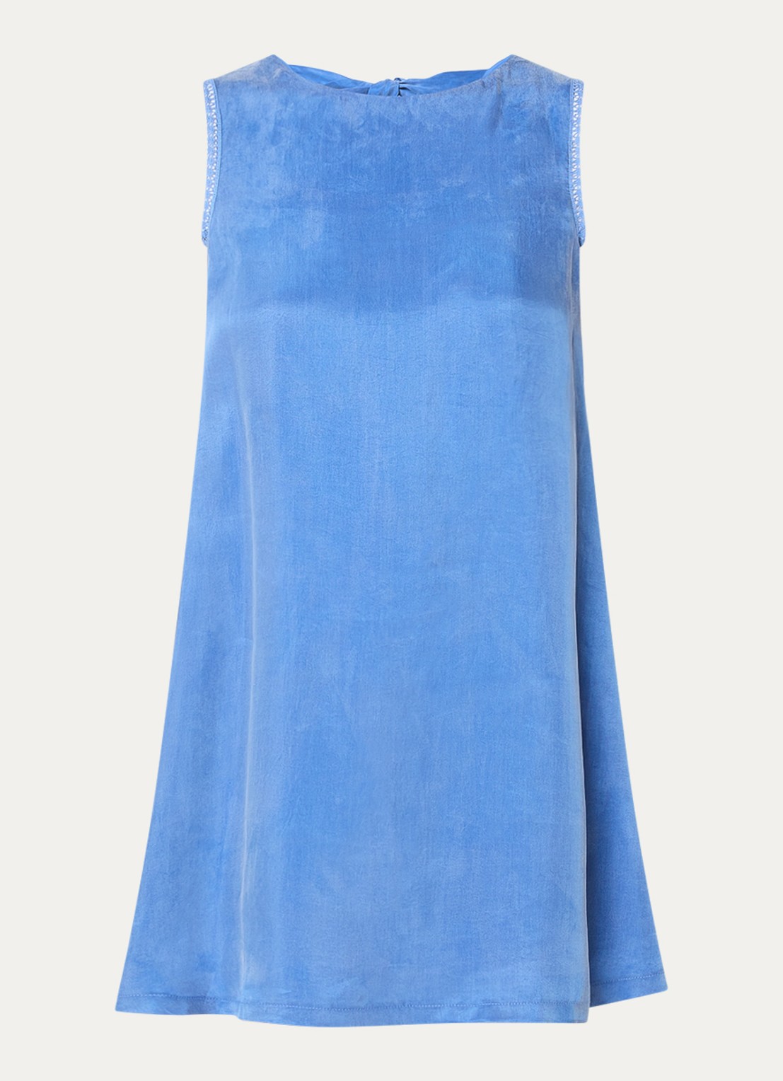 Claudie Pierlot Relea mini A-lijn jurk met gestrikt detail - voorkant blauw