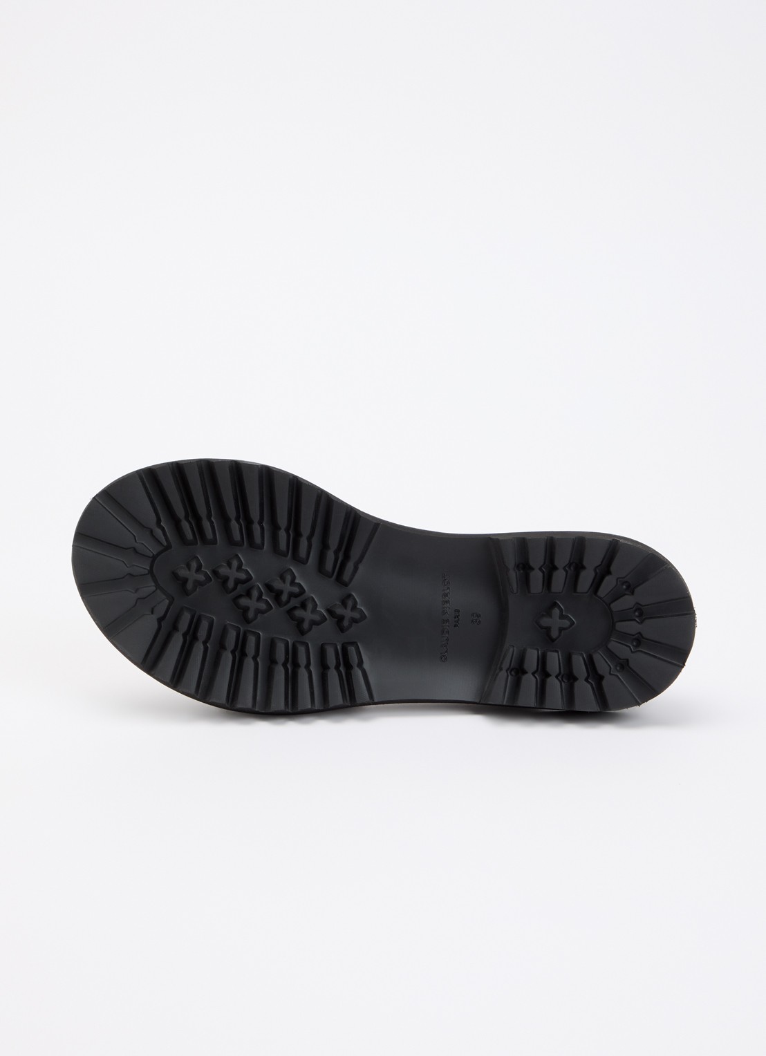 Claudie Pierlot Sandaal van leer met gespdetail - detail 4 kastanjebruin