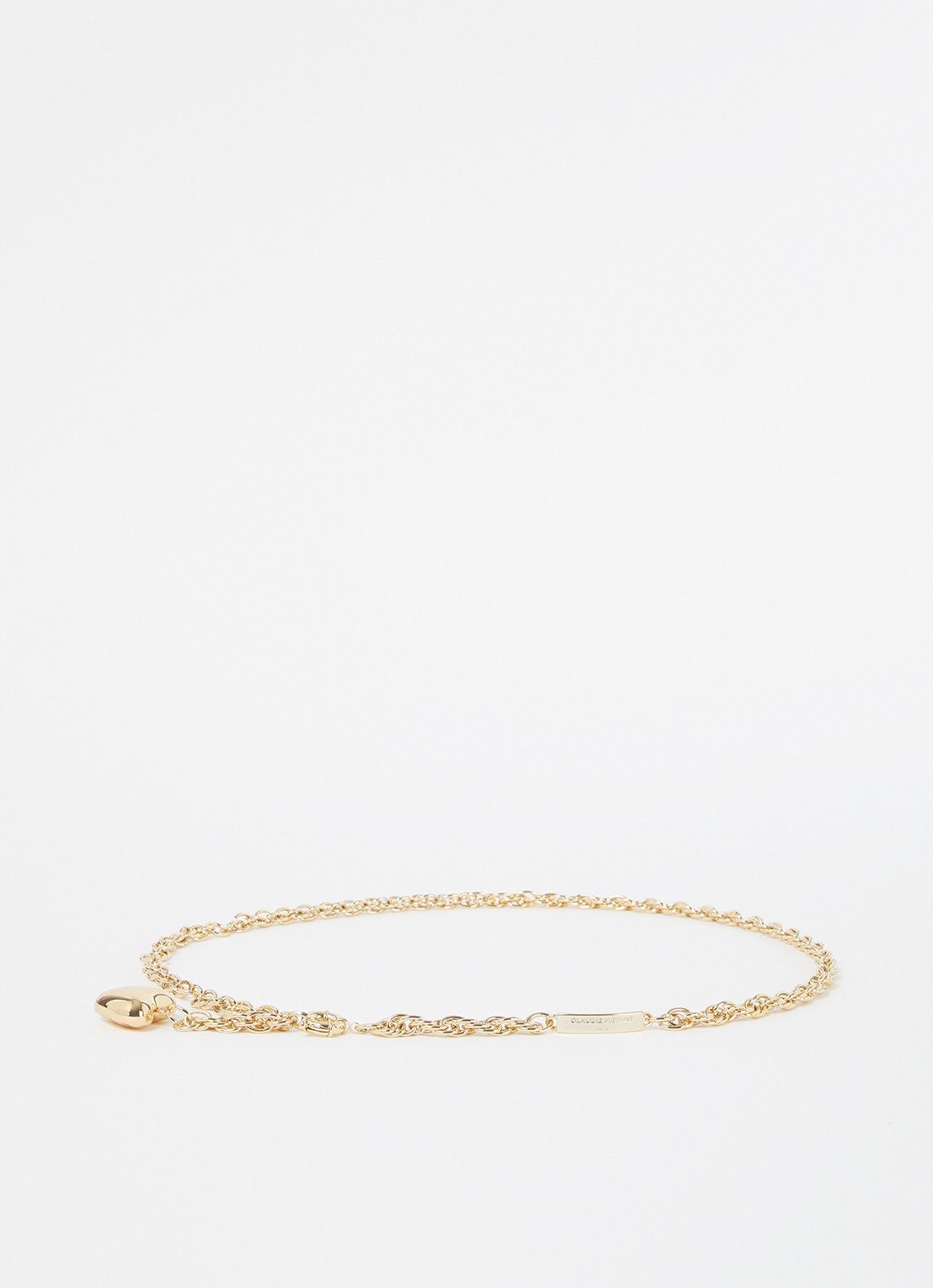 Claudie Pierlot Schakelriem met logo - voorkant goud