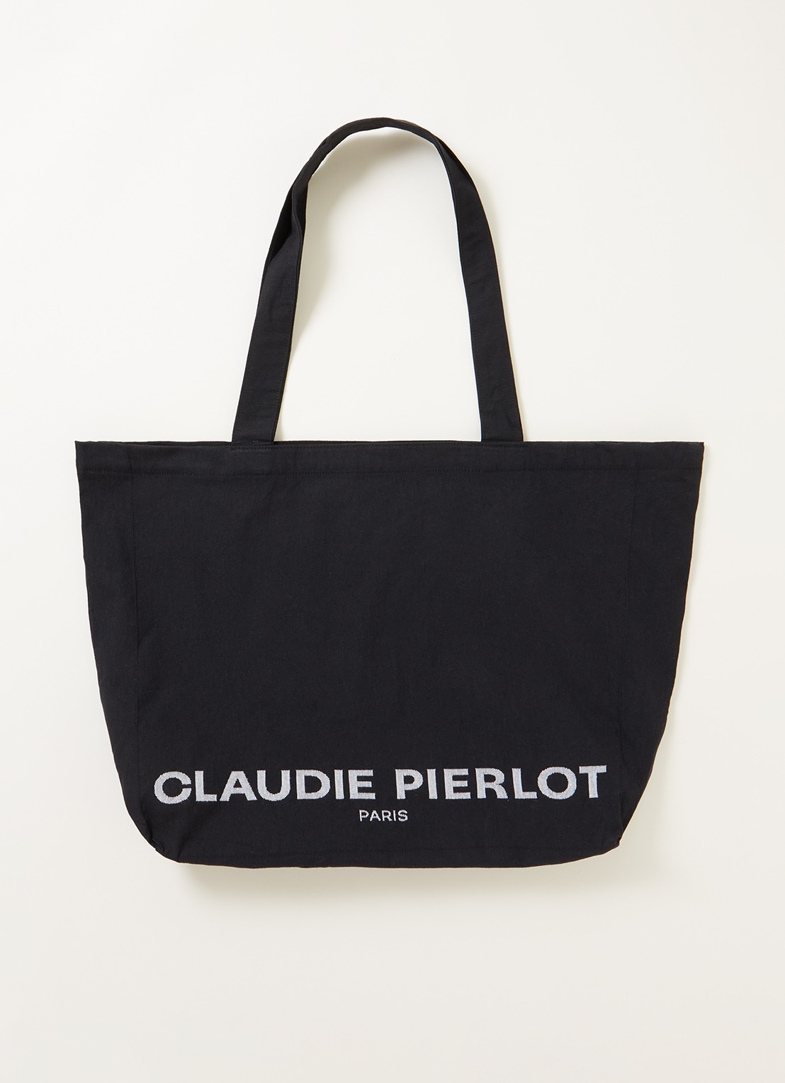 Claudie Pierlot Shopper met logoprint - voorkant zwart