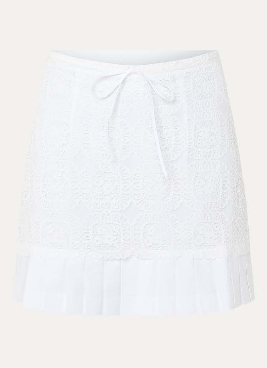 Claudie Pierlot Some mini rok met kant - voorkant 3 wit