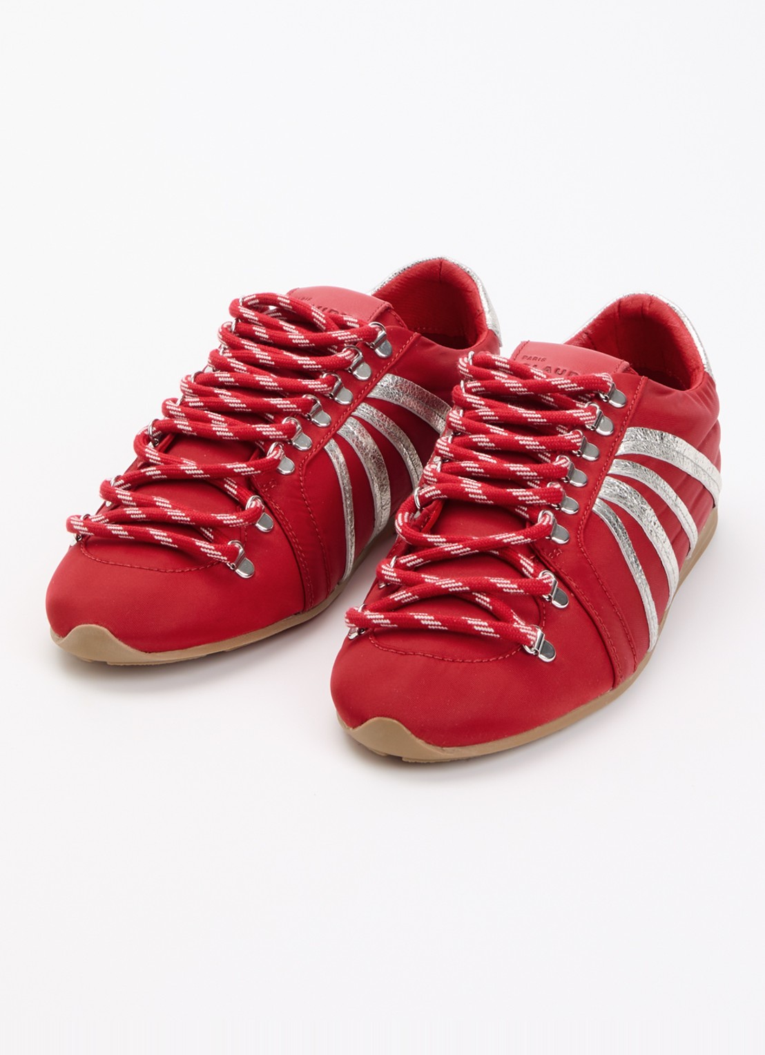 Claudie Pierlot Swing sneaker met metallic details - detail rood