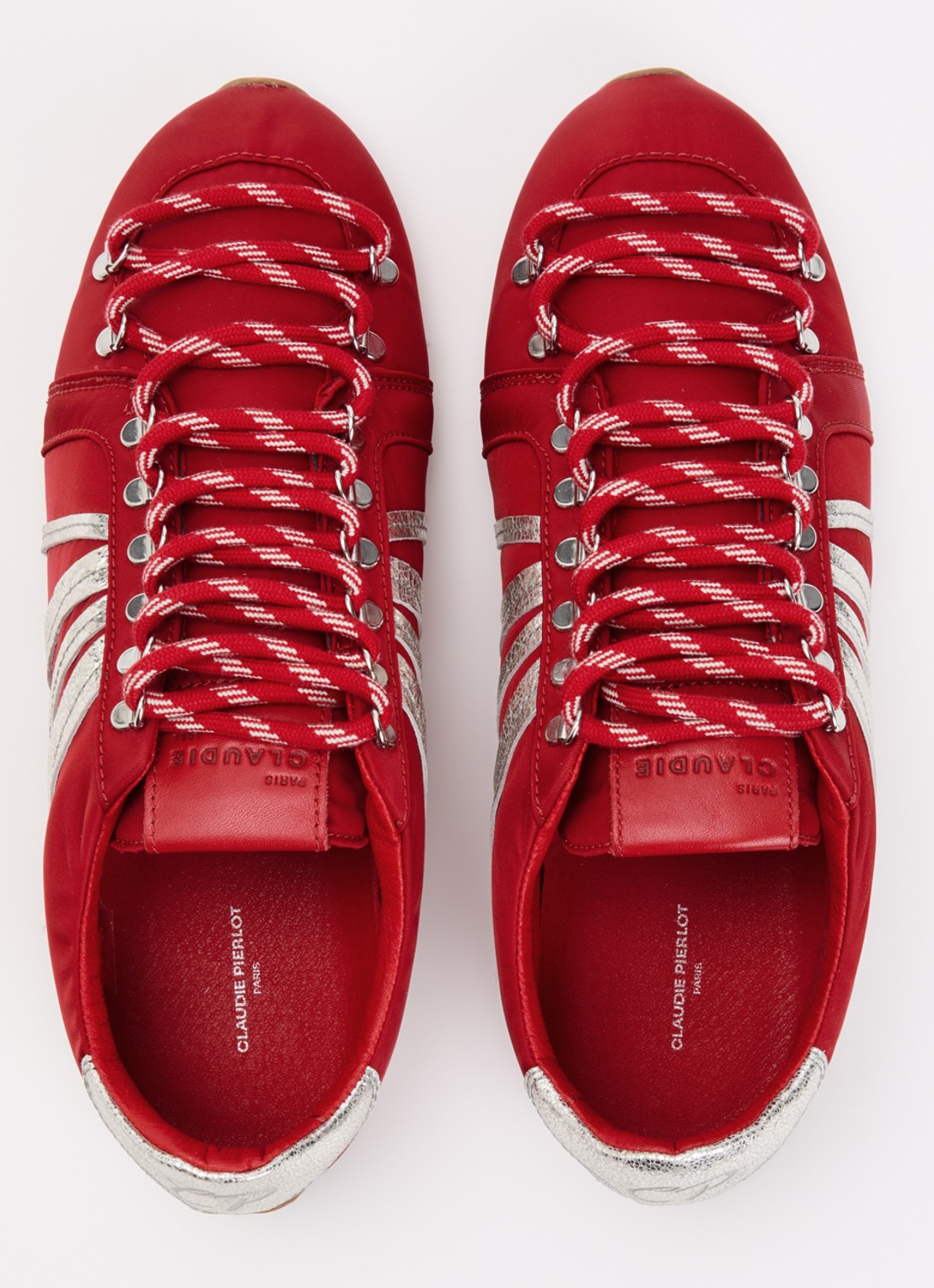 Claudie Pierlot Swing sneaker met metallic details - detail 2 rood