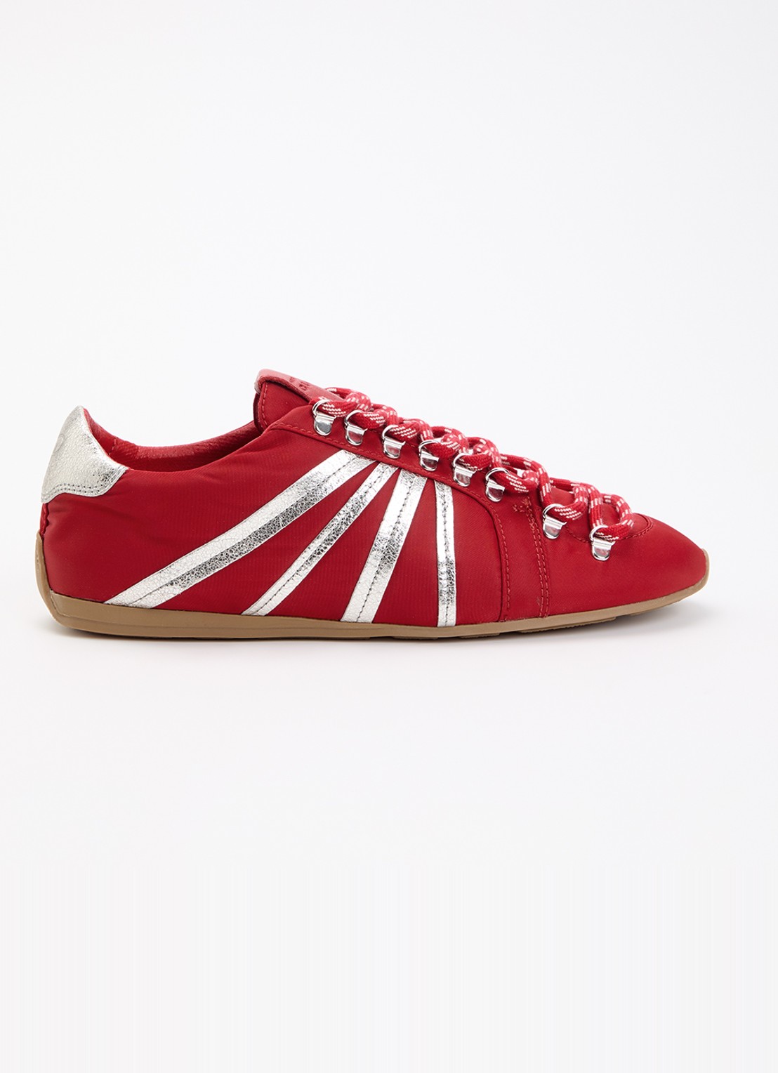 Claudie Pierlot Swing sneaker met metallic details - voorkant 4 rood