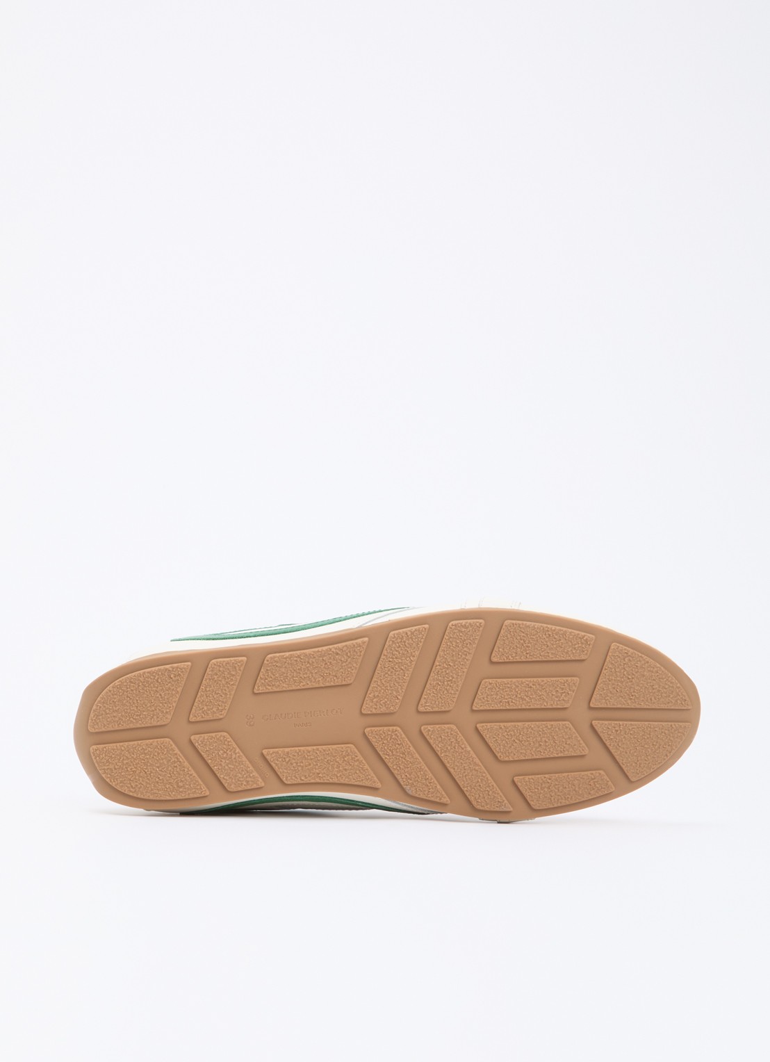 Claudie Pierlot Swing sneaker van kalfsleer met logo - detail 4 gebroken wit