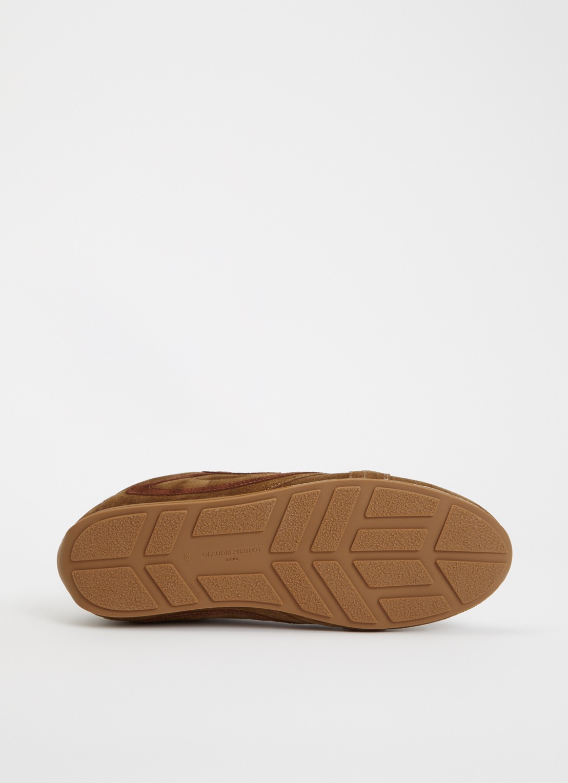 Claudie Pierlot Swing sneaker van suède met logo - detail 5 bruin
