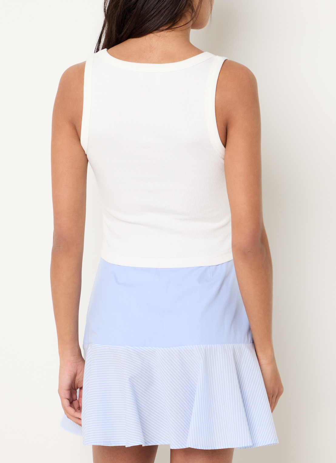 Claudie Pierlot Tanktop met logo - achterkant 3 gebroken wit