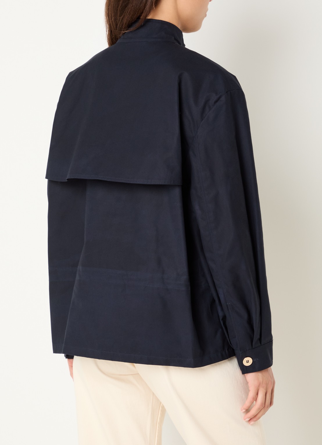 Claudie Pierlot Trenchcoat met steekzakken - achterkant indigo