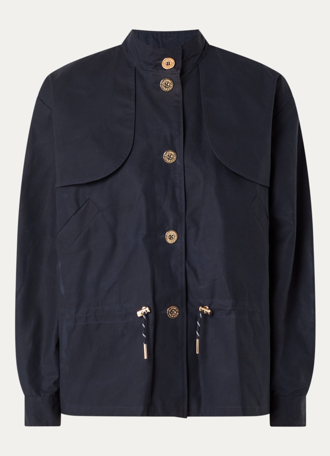 Claudie Pierlot Trenchcoat met steekzakken - voorkant 3 indigo