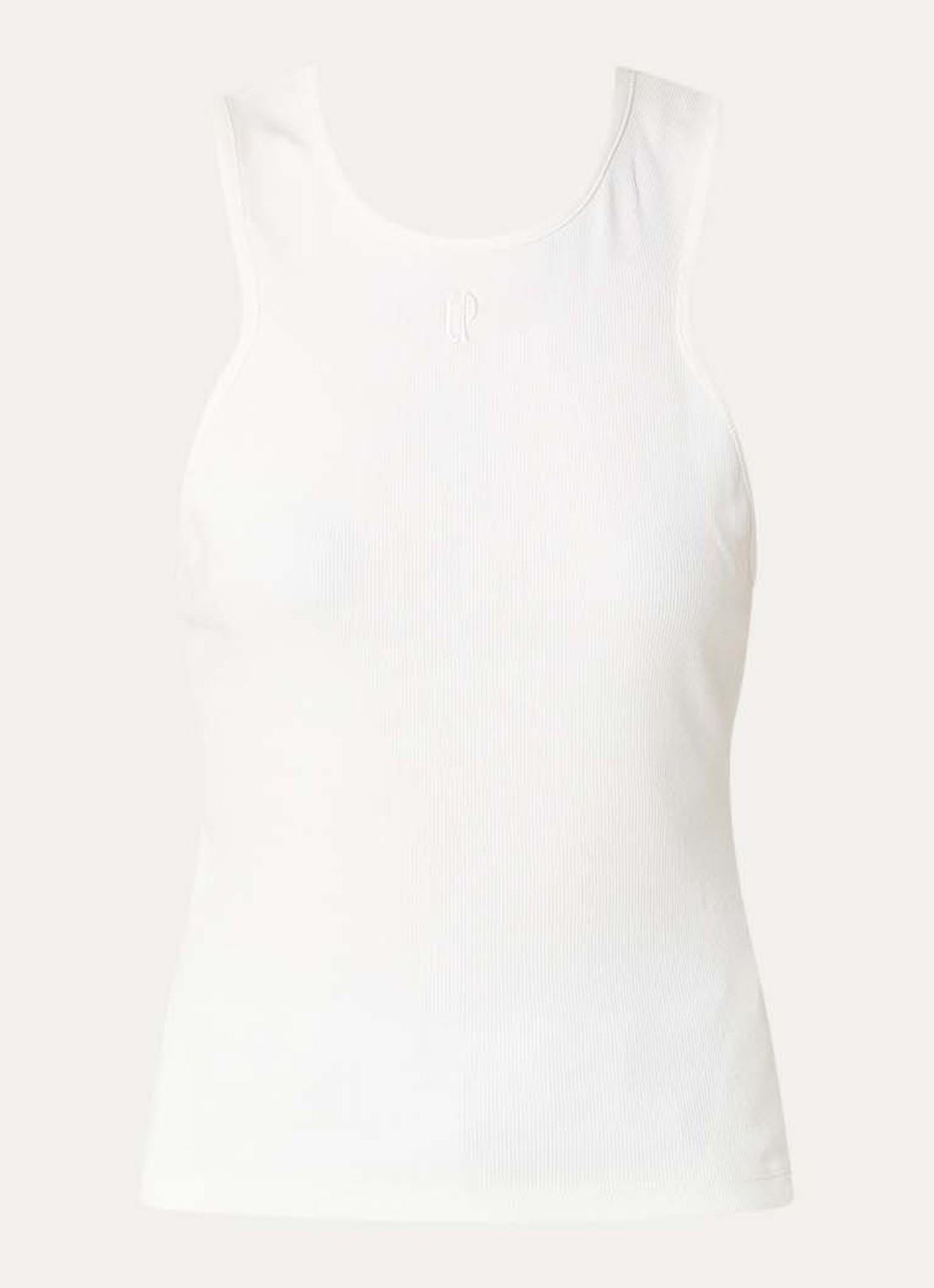 Claudie Pierlot Tuliana tanktop met logoborduring - voorkant ivoor