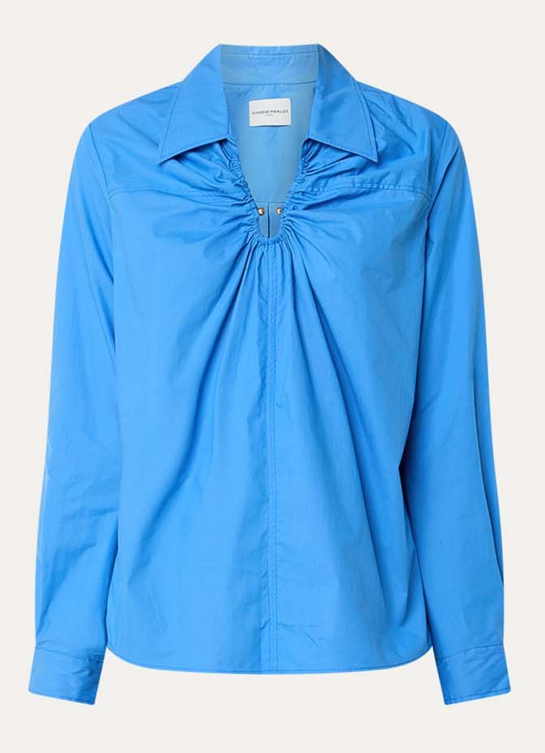 Claudie Pierlot Tuniek met kraag - voorkant 2 blauw