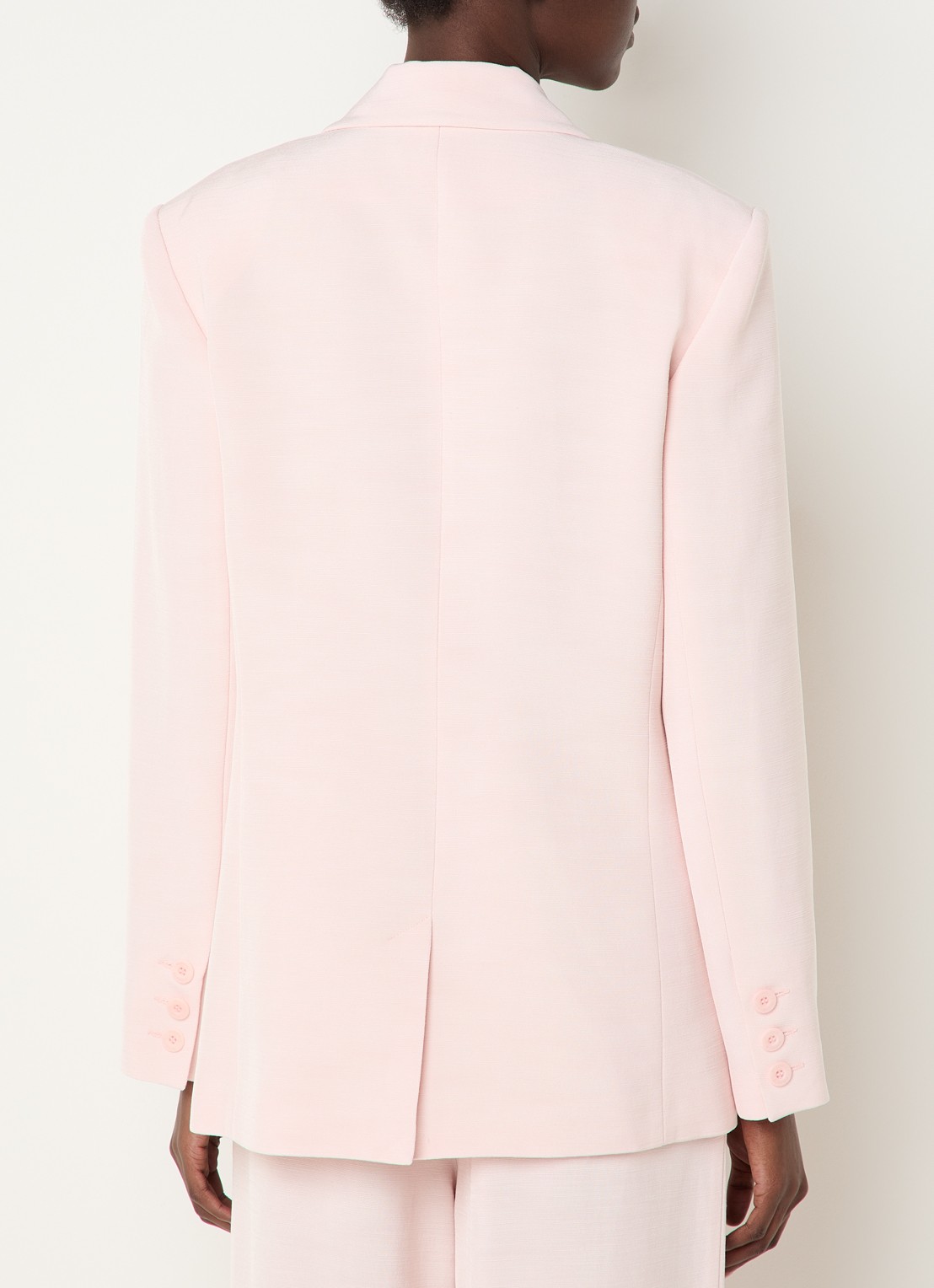 Claudie Pierlot Vayanabis blazer met klepzakken - achterkant lichtroze