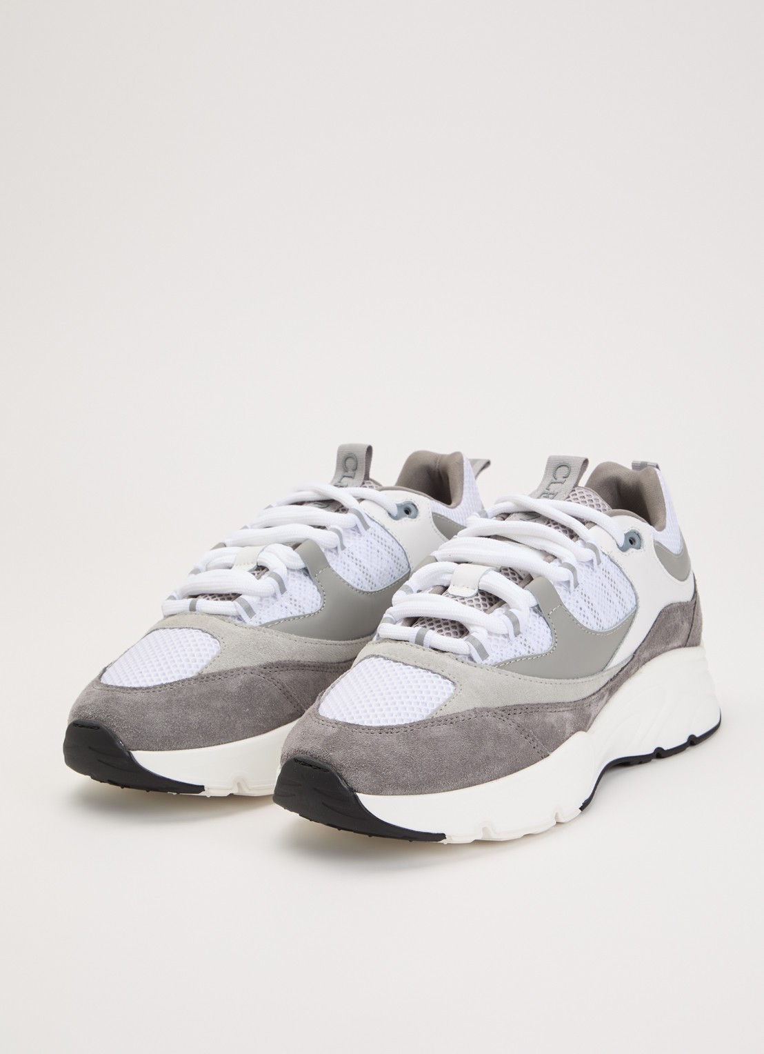 Cleens Aero Runner sneaker met suède details - detail 3 grijs