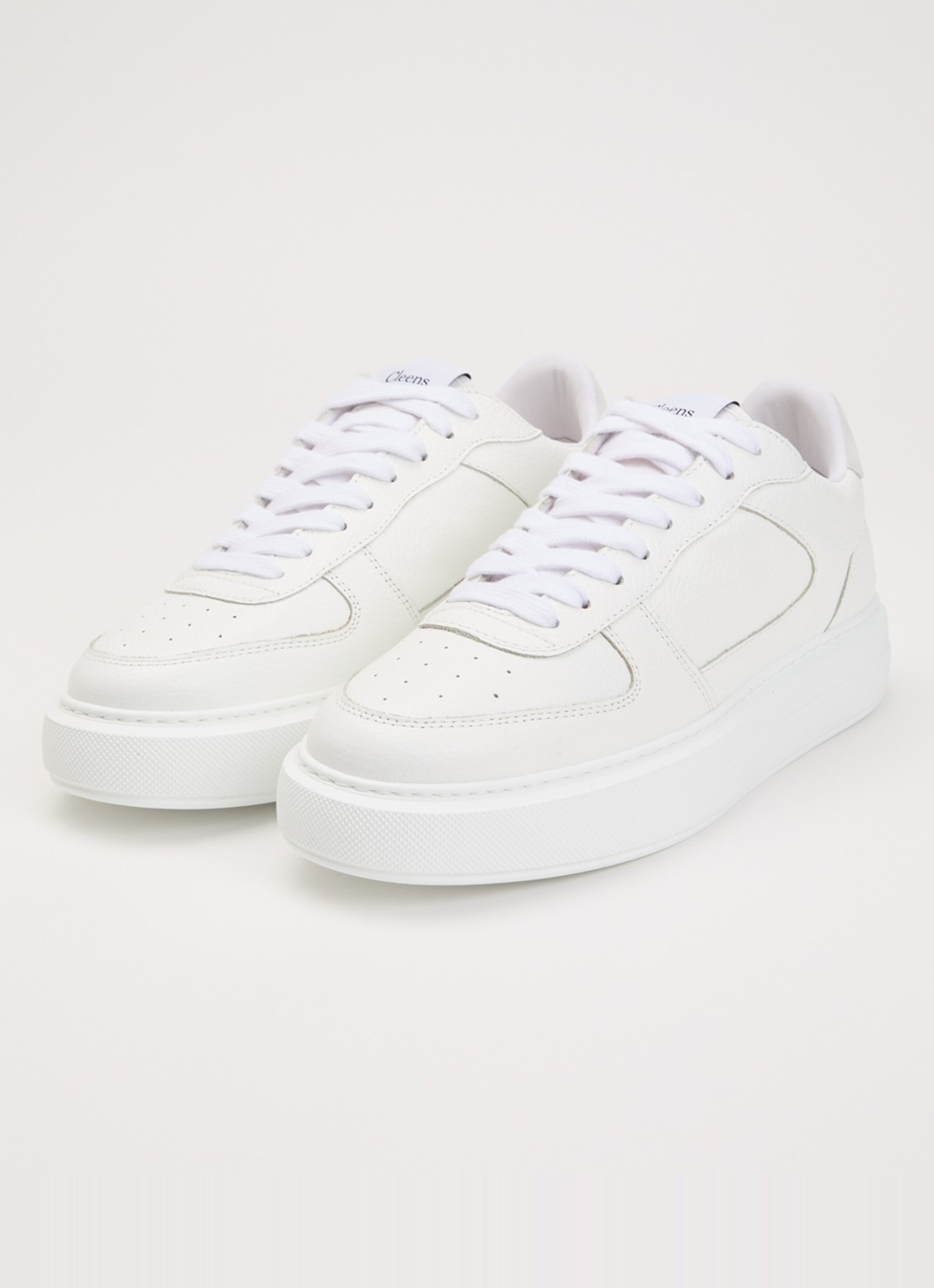 Cleens Court sneaker van leer - detail 2 wit