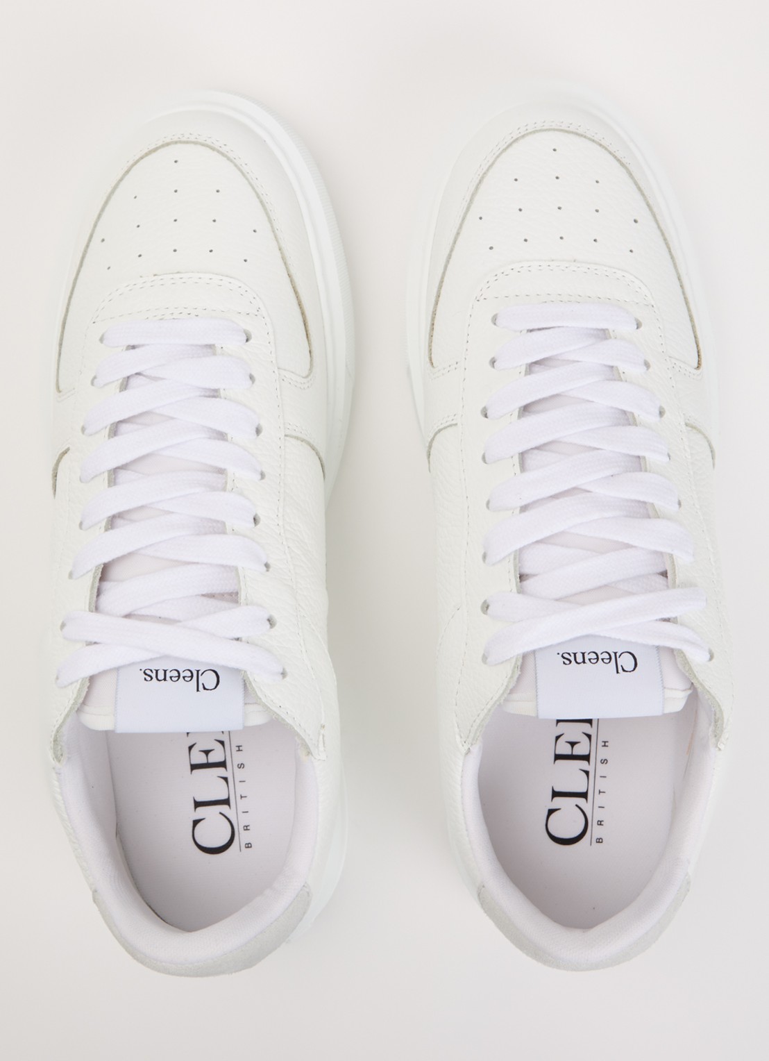 Cleens Court sneaker van leer - detail 3 wit