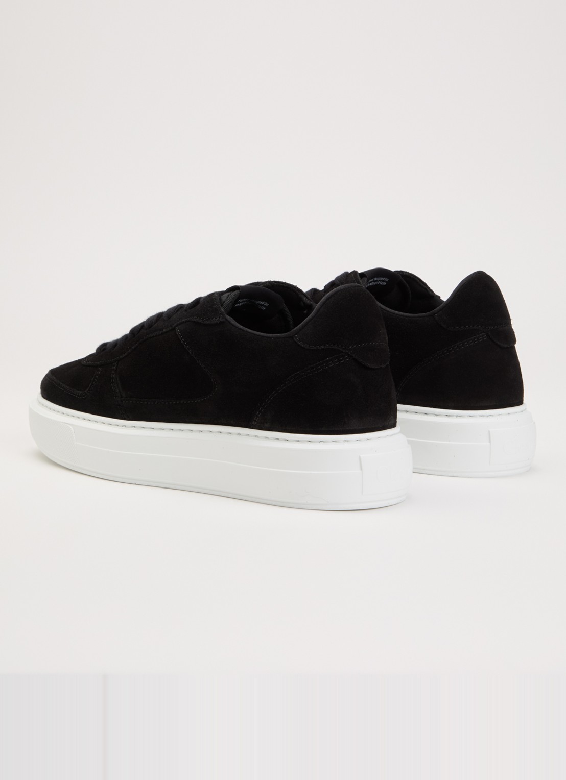 Cleens Court sneaker van suède - achterkant 5 zwart