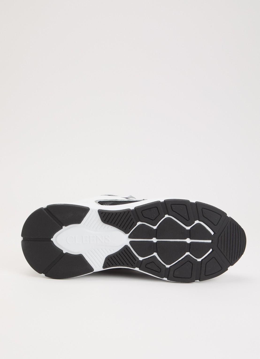 Cleens Hyper Runner sneaker met leren details - detail 5 lichtgrijs