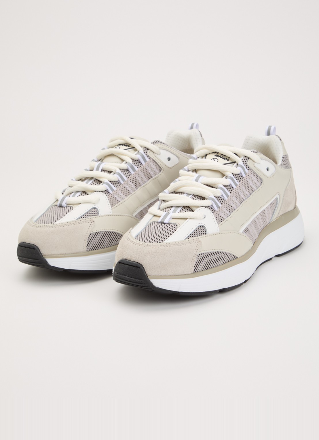 Cleens Hyper Runner sneaker met leren details - detail 2 beige