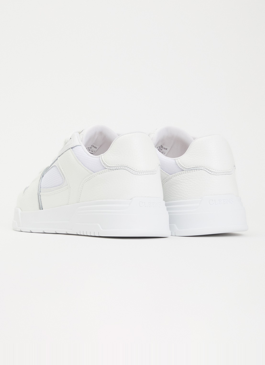 Cleens Lay Up sneaker met leren details - achterkant wit