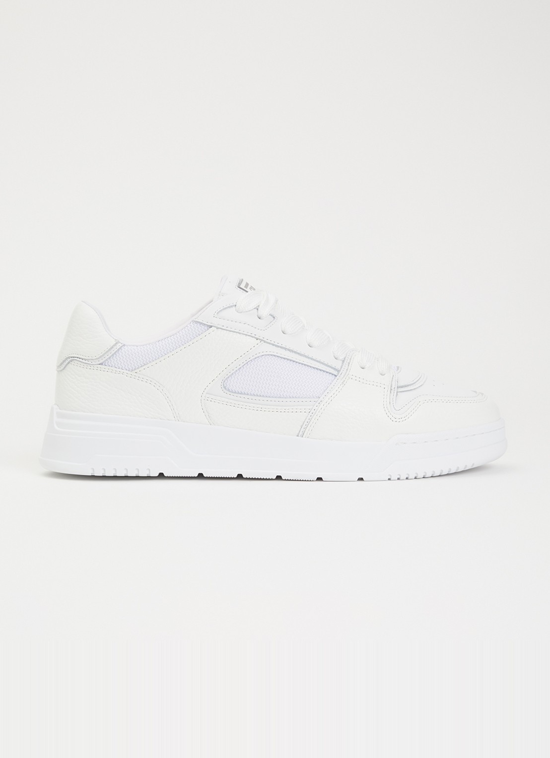 Cleens Lay Up sneaker met leren details - voorkant 5 wit