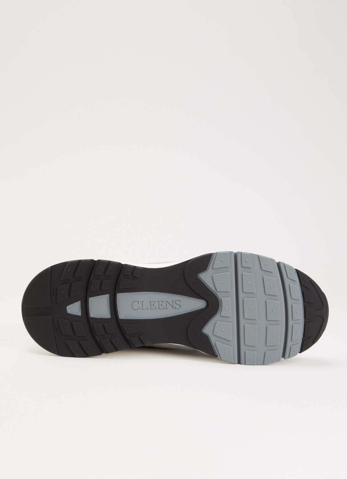 Cleens Pulse Runner sneaker van mesh met leren details - detail 5 grijs