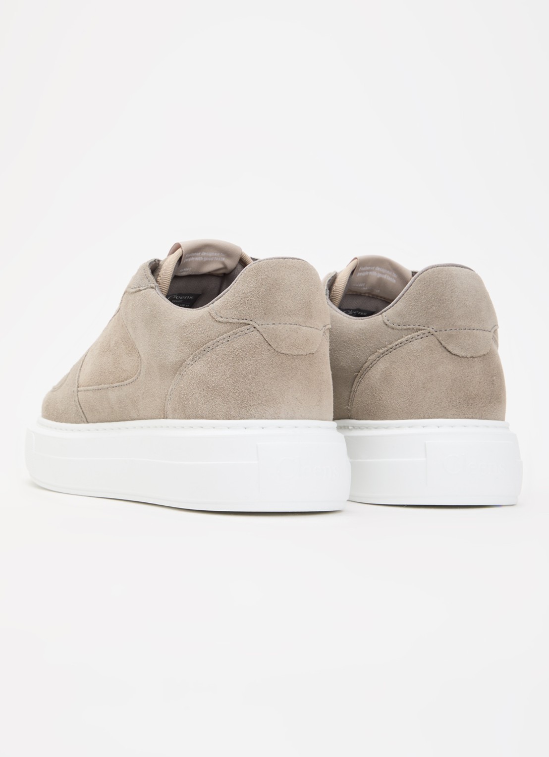 Cleens Sneaker van suède - achterkant grijs