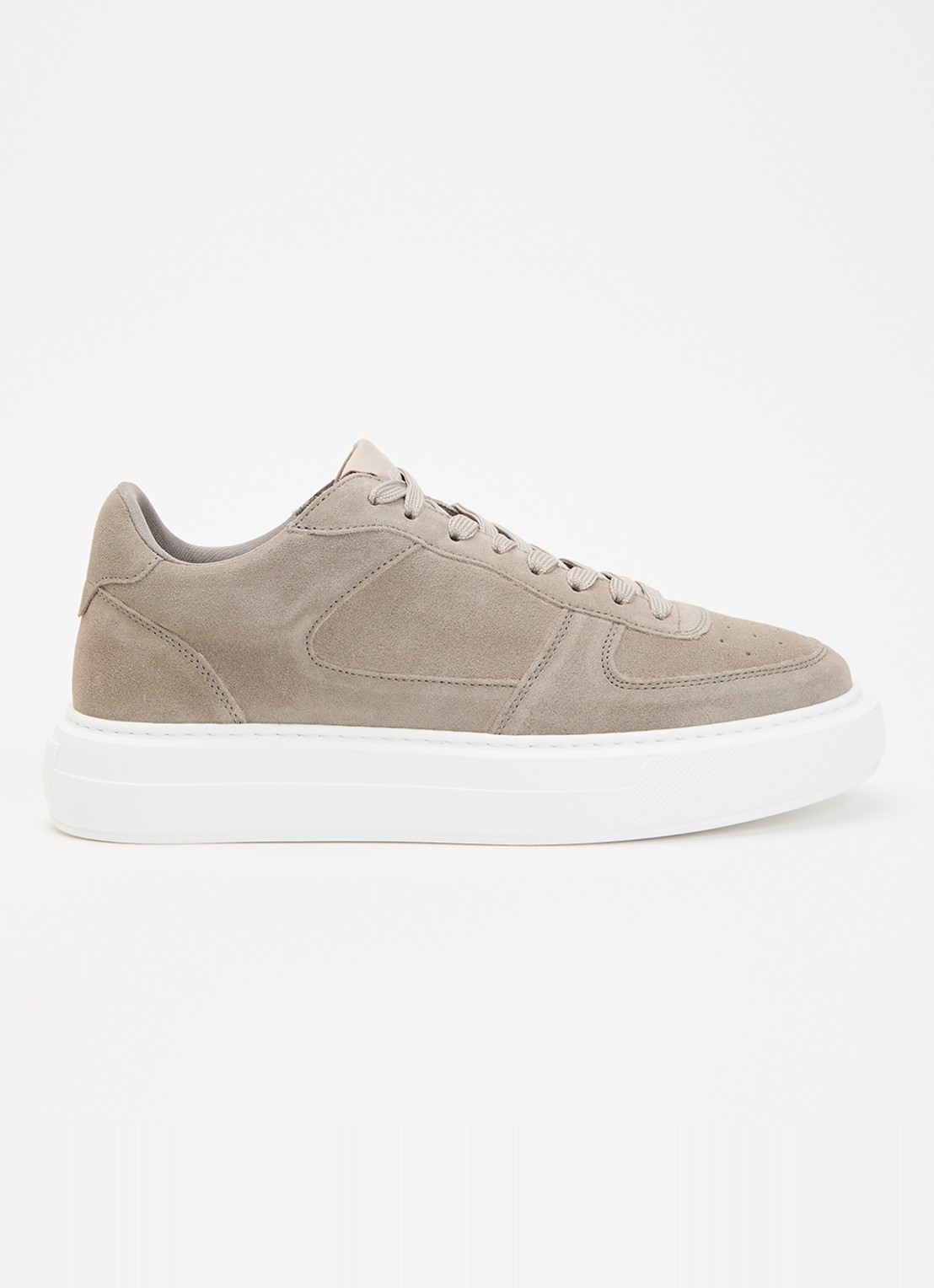 Cleens Sneaker van suède - voorkant 5 grijs