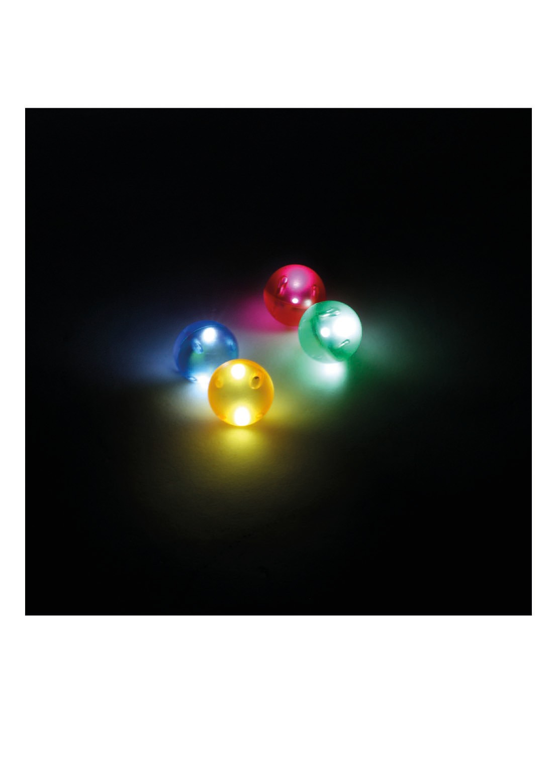Cleverclixx Lichtgevende ballen Ball run Dazzling Lights 4 Stuks - detail 2 multicolor