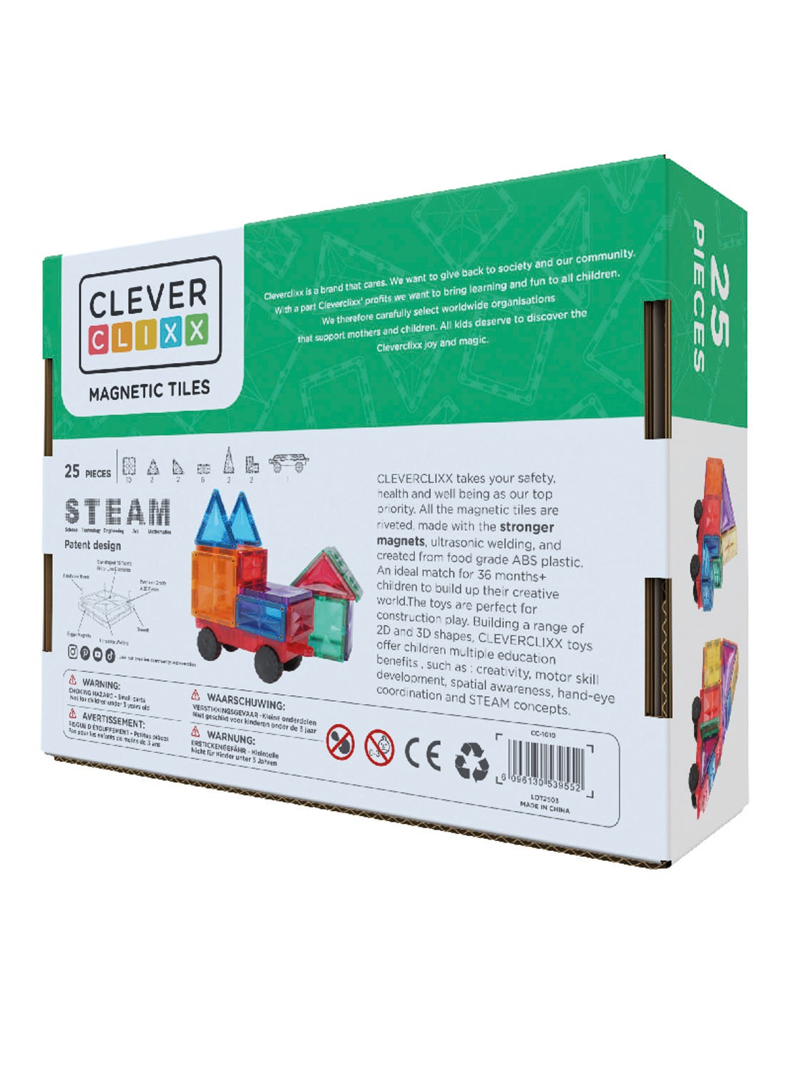 Cleverclixx Wheels Pack Intense bouwpakket 25 Stuks - voorkant 4 multicolor
