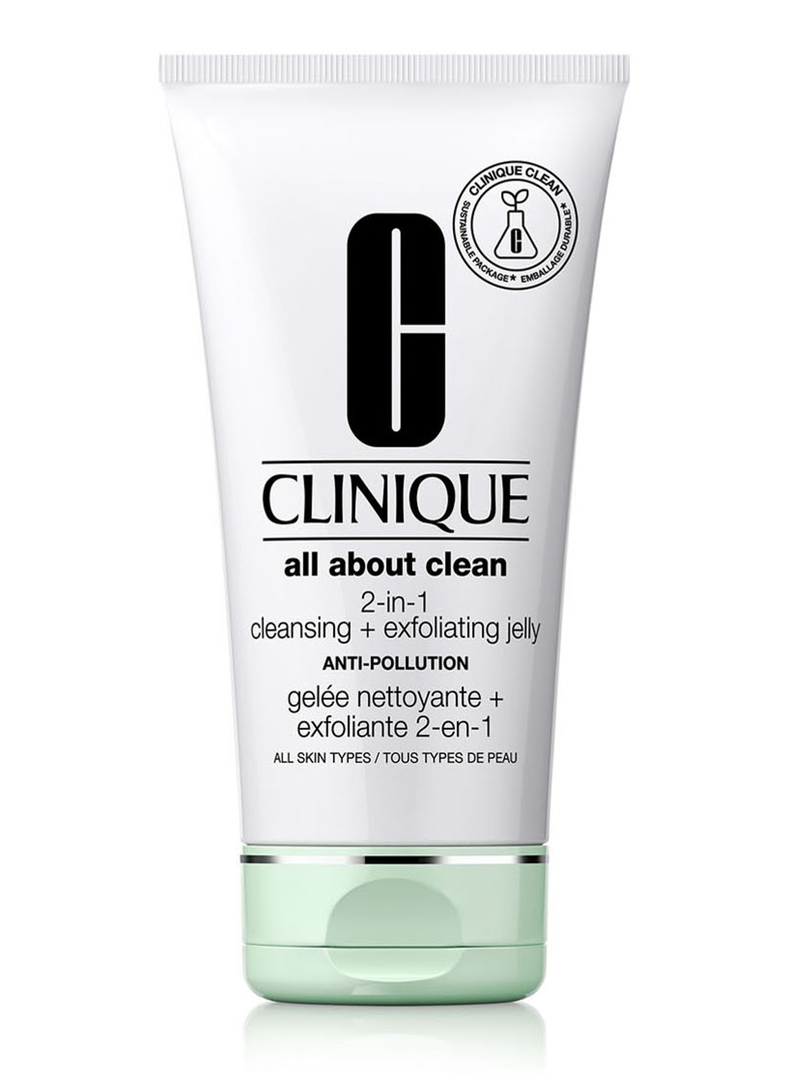 Clinique All About Clean 2-in-1 Cleanser + Exfoliating Jelly - gezichtsreiniger - voorkant undefined