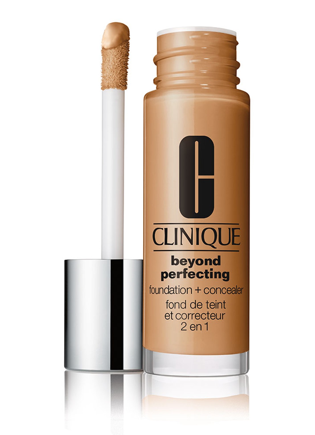 Clinique Beyond Perfecting Foundation + Concealer - voorkant cream caramel